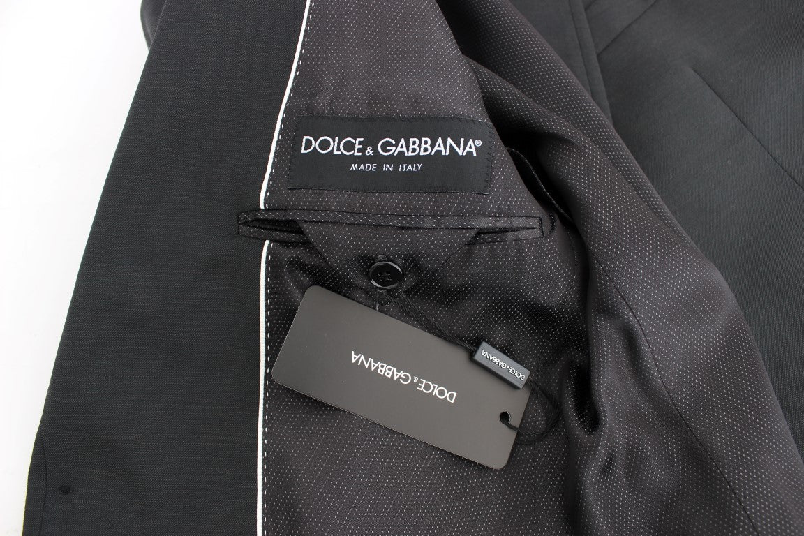 Schwarzer schmal geschnittener Wollblazer