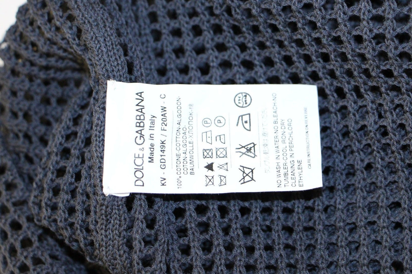 Blauer Runway Netz Pullover Netzpullover