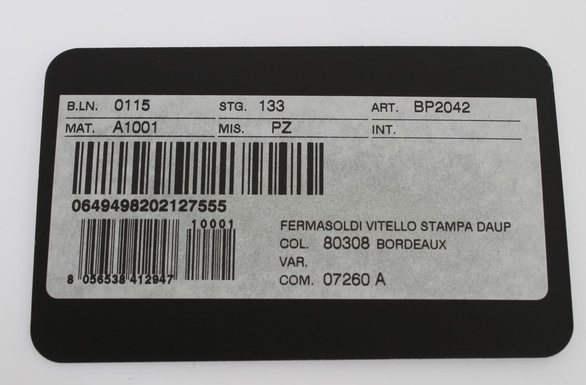 Bordeaux Leder Magnet Geldklammer