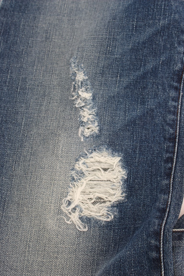 Blaue Waschung Baumwollmischung Slim Fit Jeans