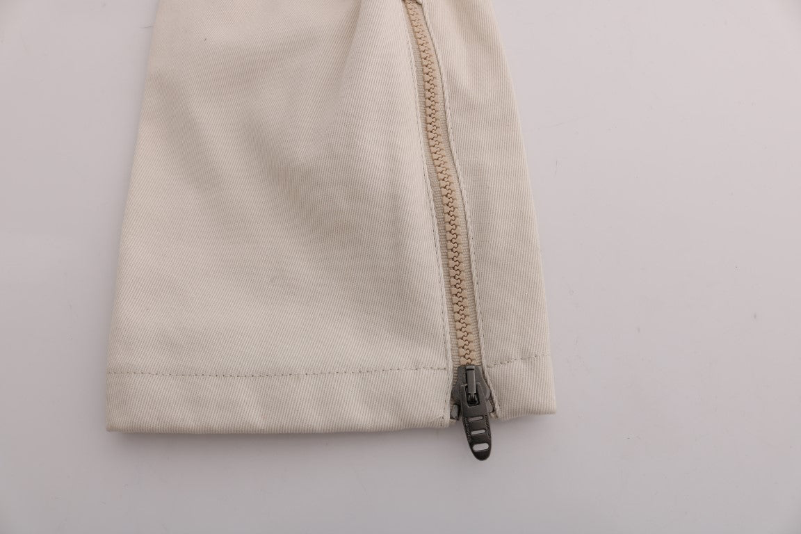 Weiße Slim Fit Freizeitjeans