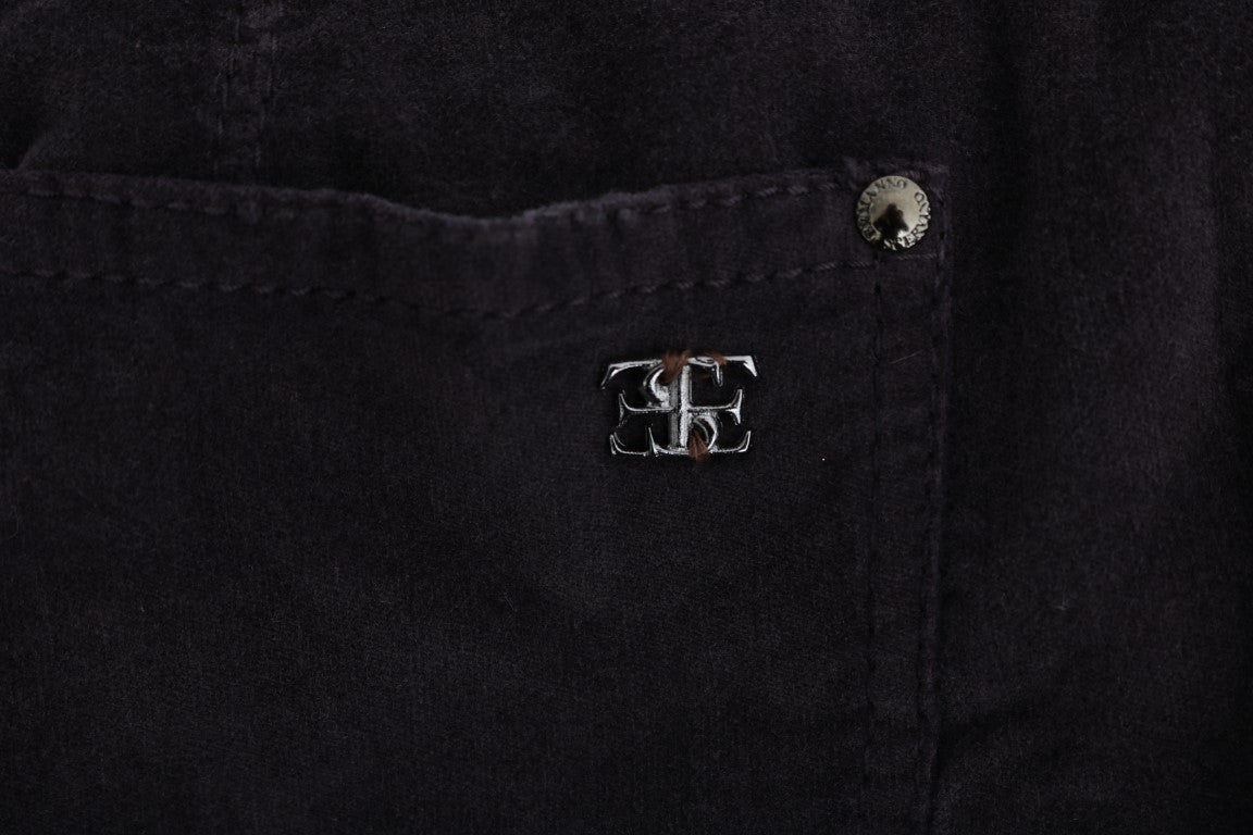 Braun Baumwolle Cropped Casual Hose