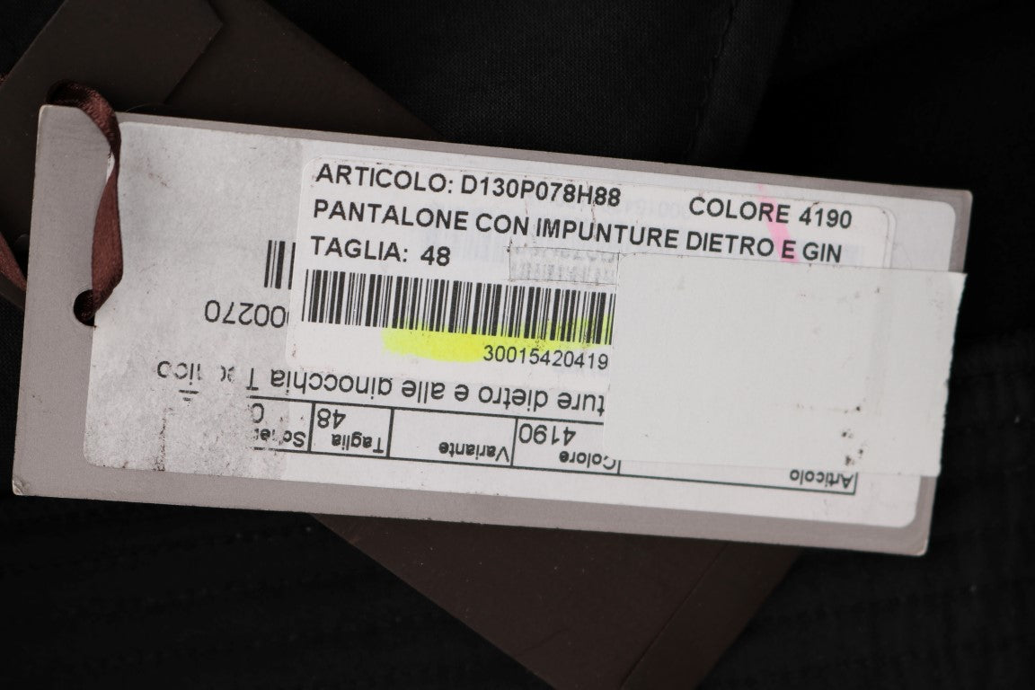 Schwarze Slim Fit Freizeithose aus Baumwolle