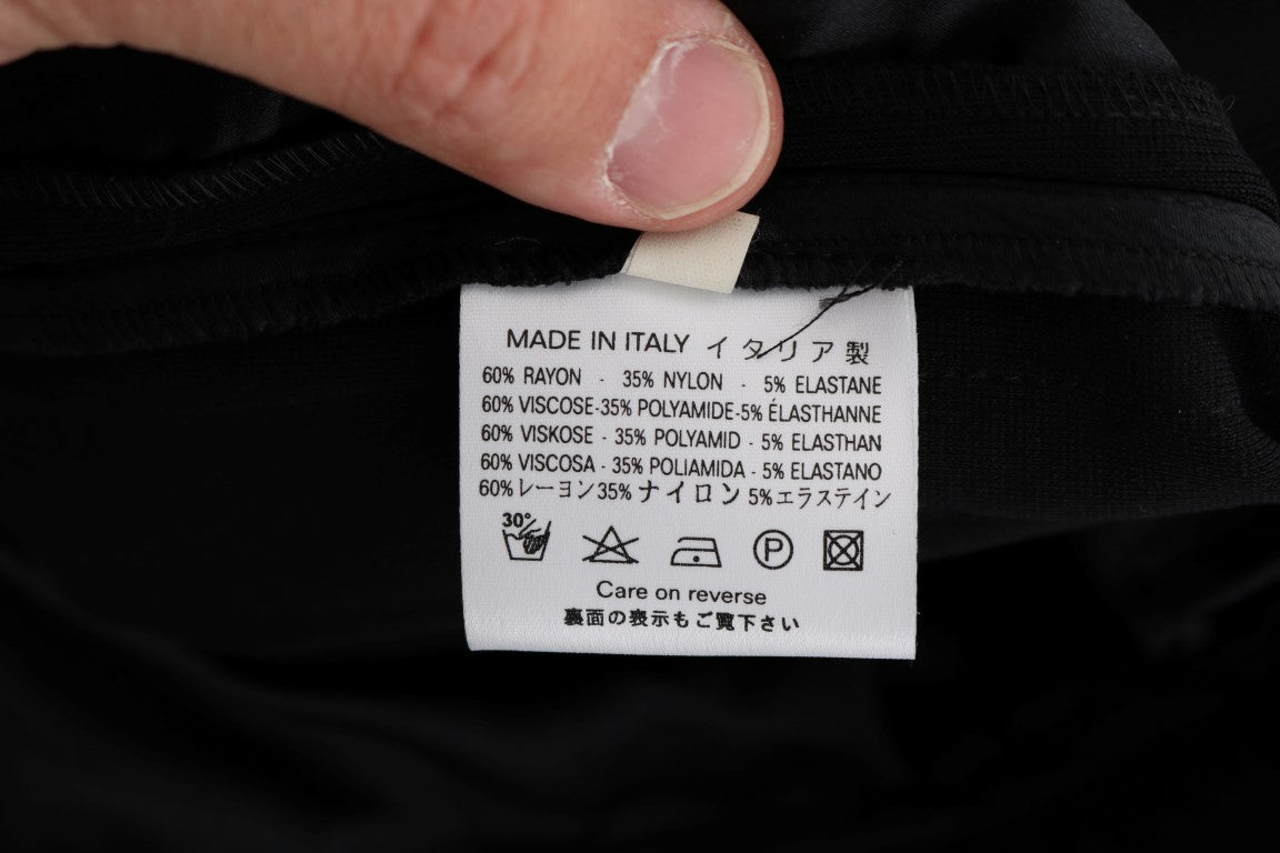 Schwarze Viskose Flare Bootcut-Hose