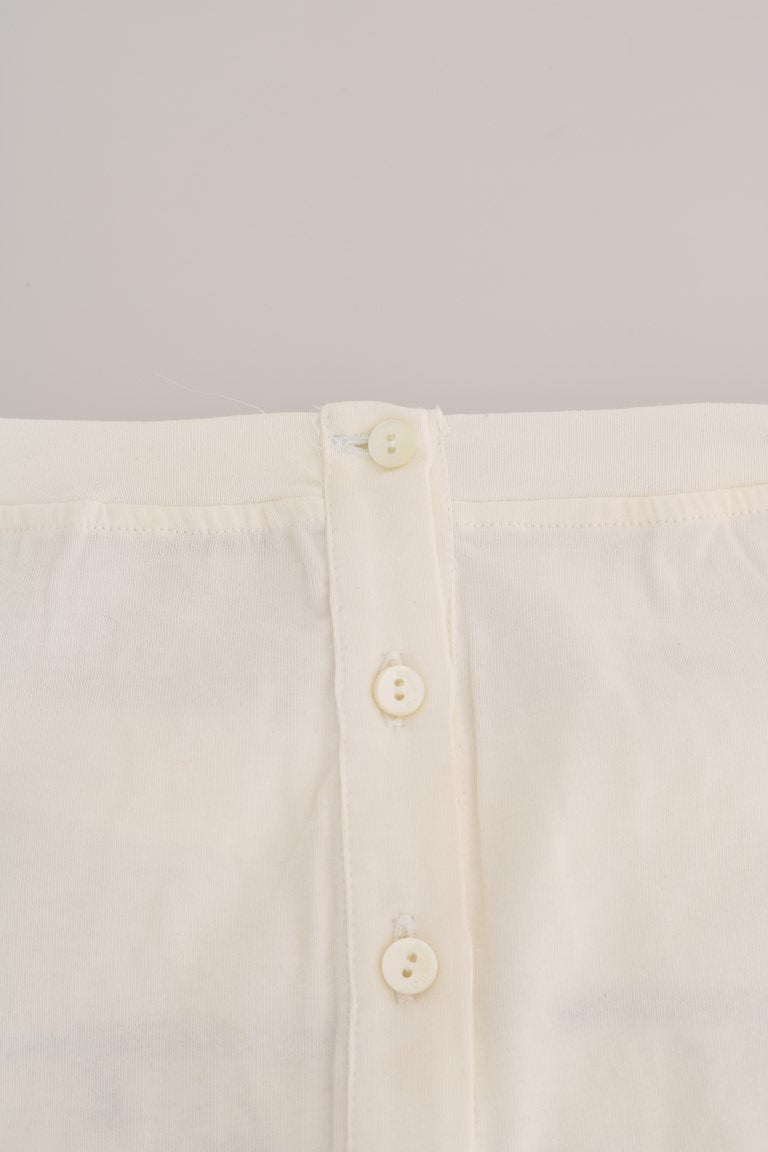 Weißes T-Shirt mit Motivdruck aus Baumwollstretch