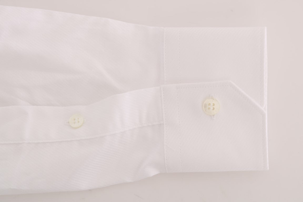 Weiß gestreiftes Slim Fit Hemd