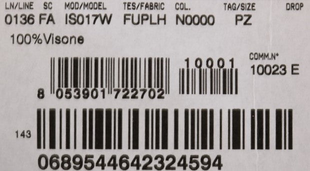 Schwarzer Nerzpelz-Kragenschal