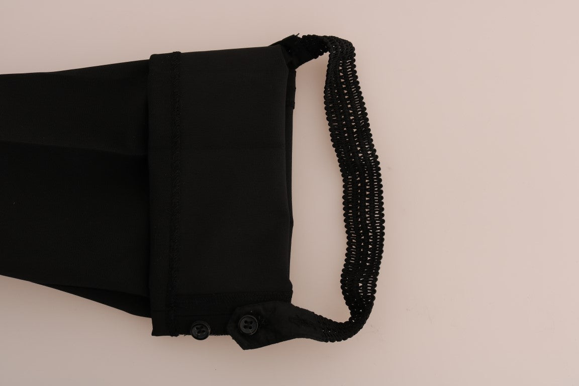 Schwarze Stretch-Leggings-Hose