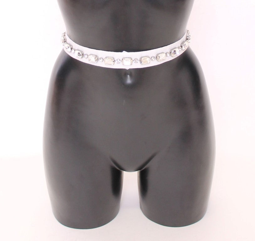 Weißer Kristall-Stein-Taillengürtel