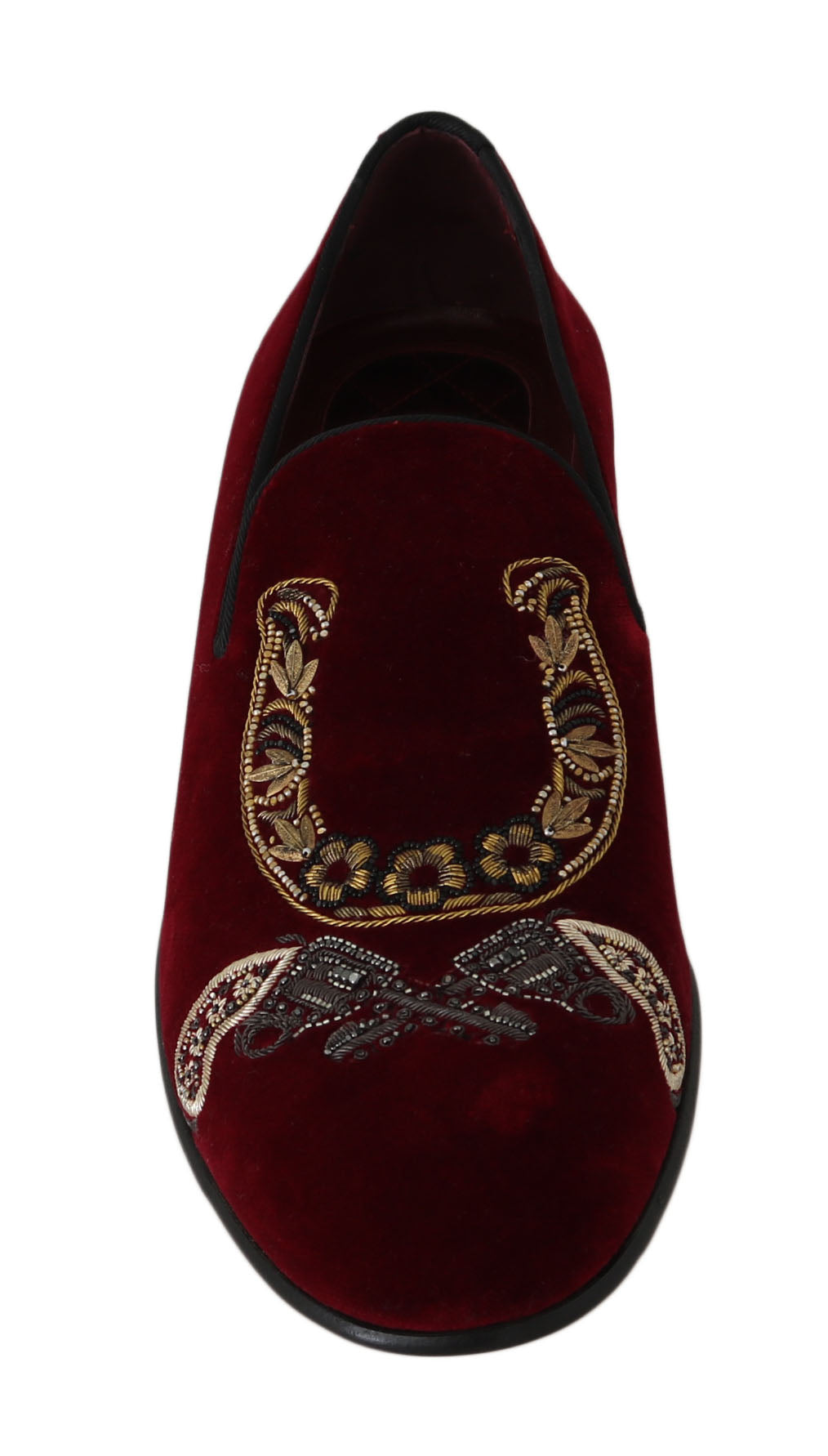 Bordeaux Samt Loafers Gun Horseshoe Schuhe