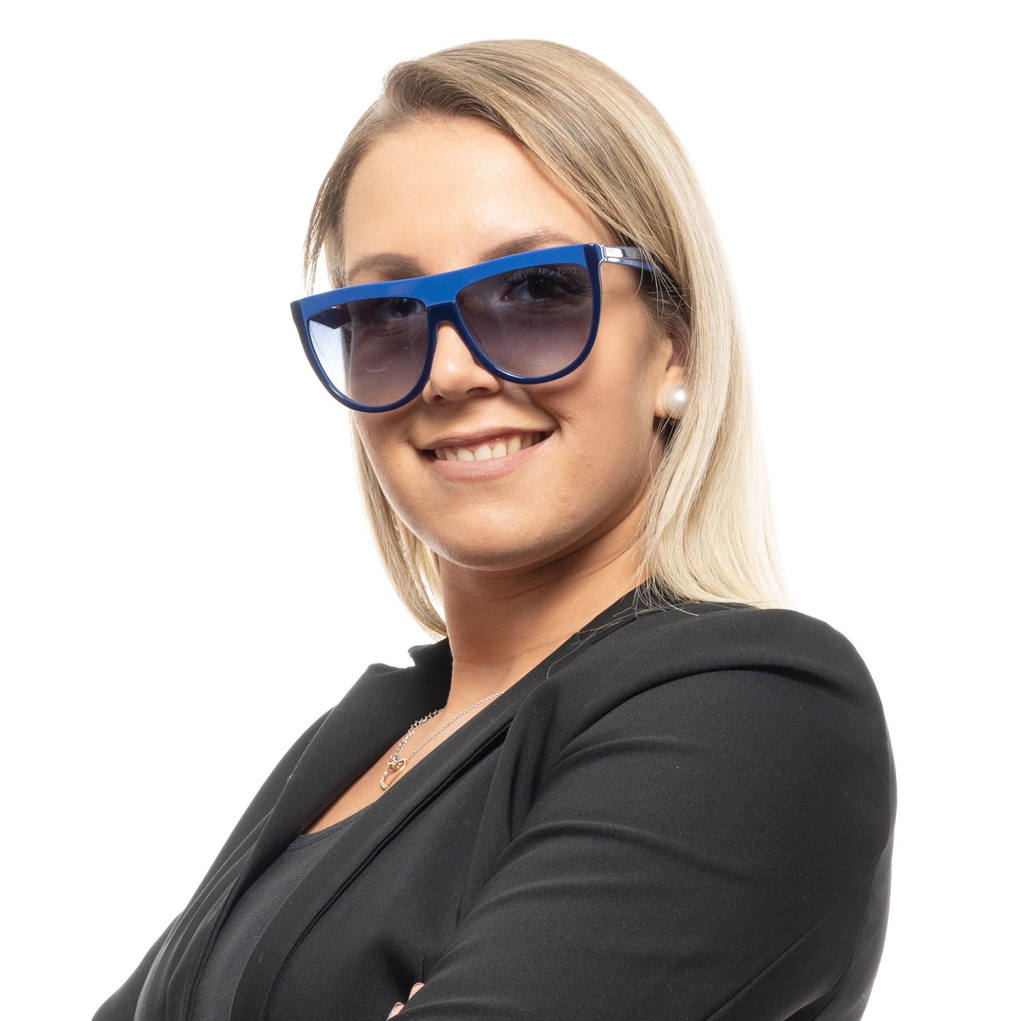 Blaue Frauen Sonnenbrille