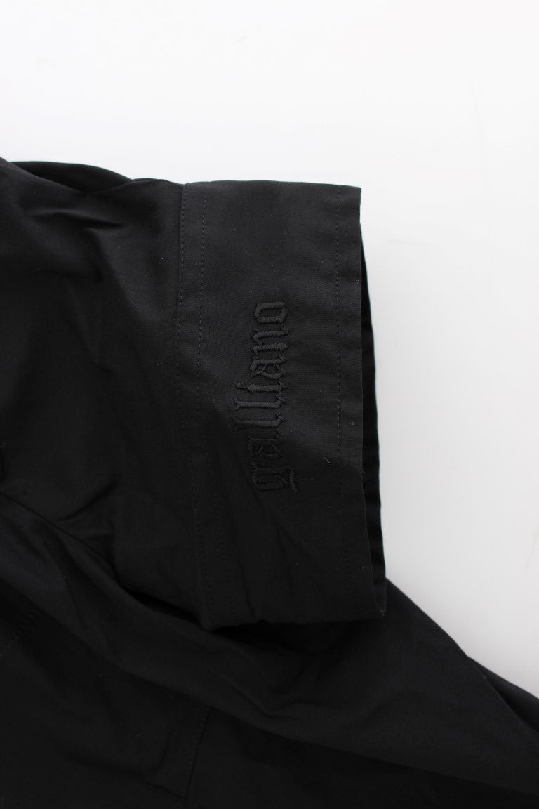 Schwarzes Baumwollshirt-Top