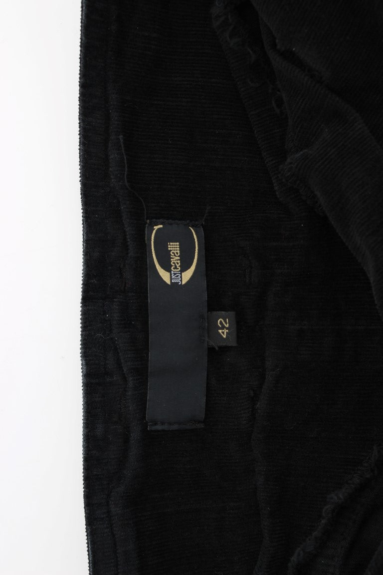 Schwarzer Bleistiftrock aus Kord