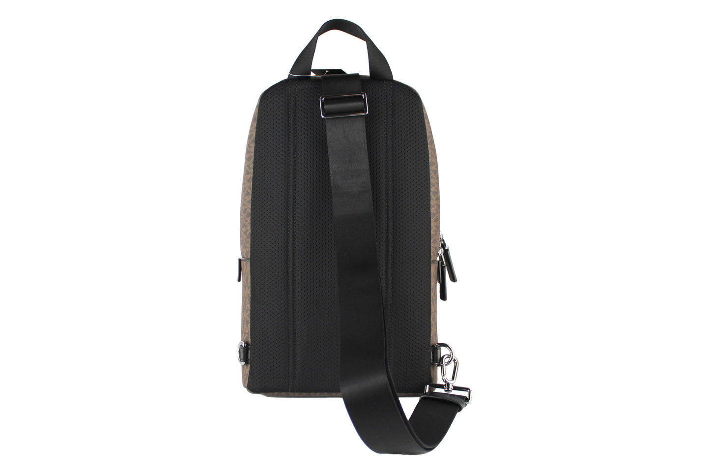 Cooper Medium Signature PVC Commuter Slingpack Crossbody Bag (Brown Signature)