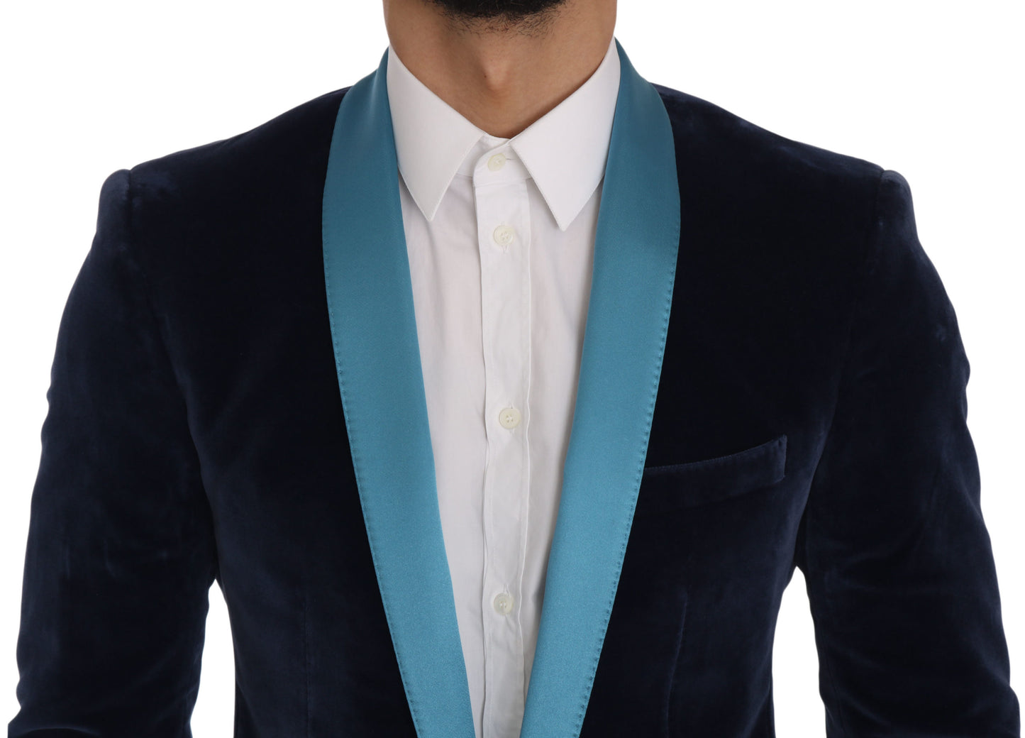 Blauer GOLD Slim Fit Blazer aus Baumwolle