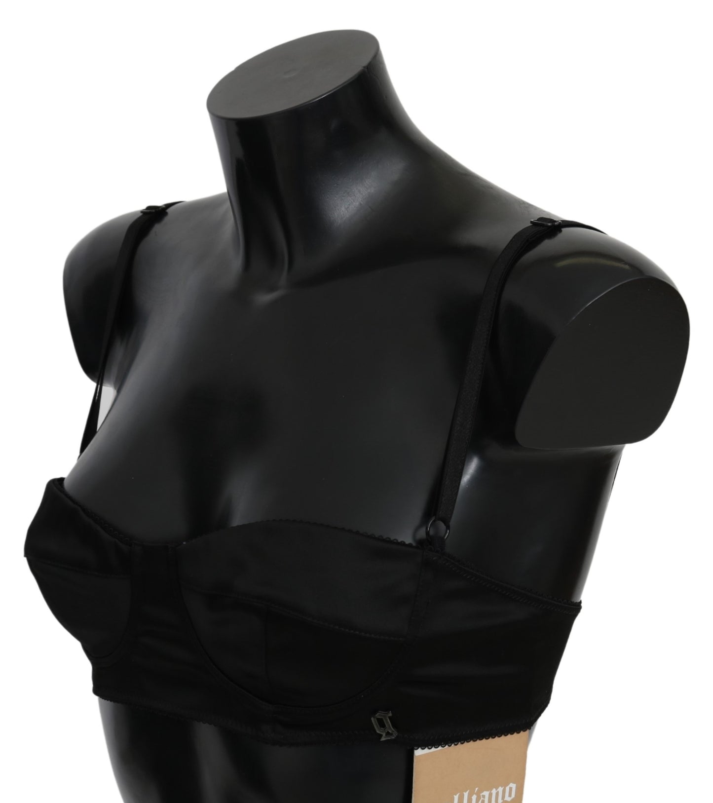 Schwarzer Damen BH Reggiseno Cotton Stretch Unterwäsche