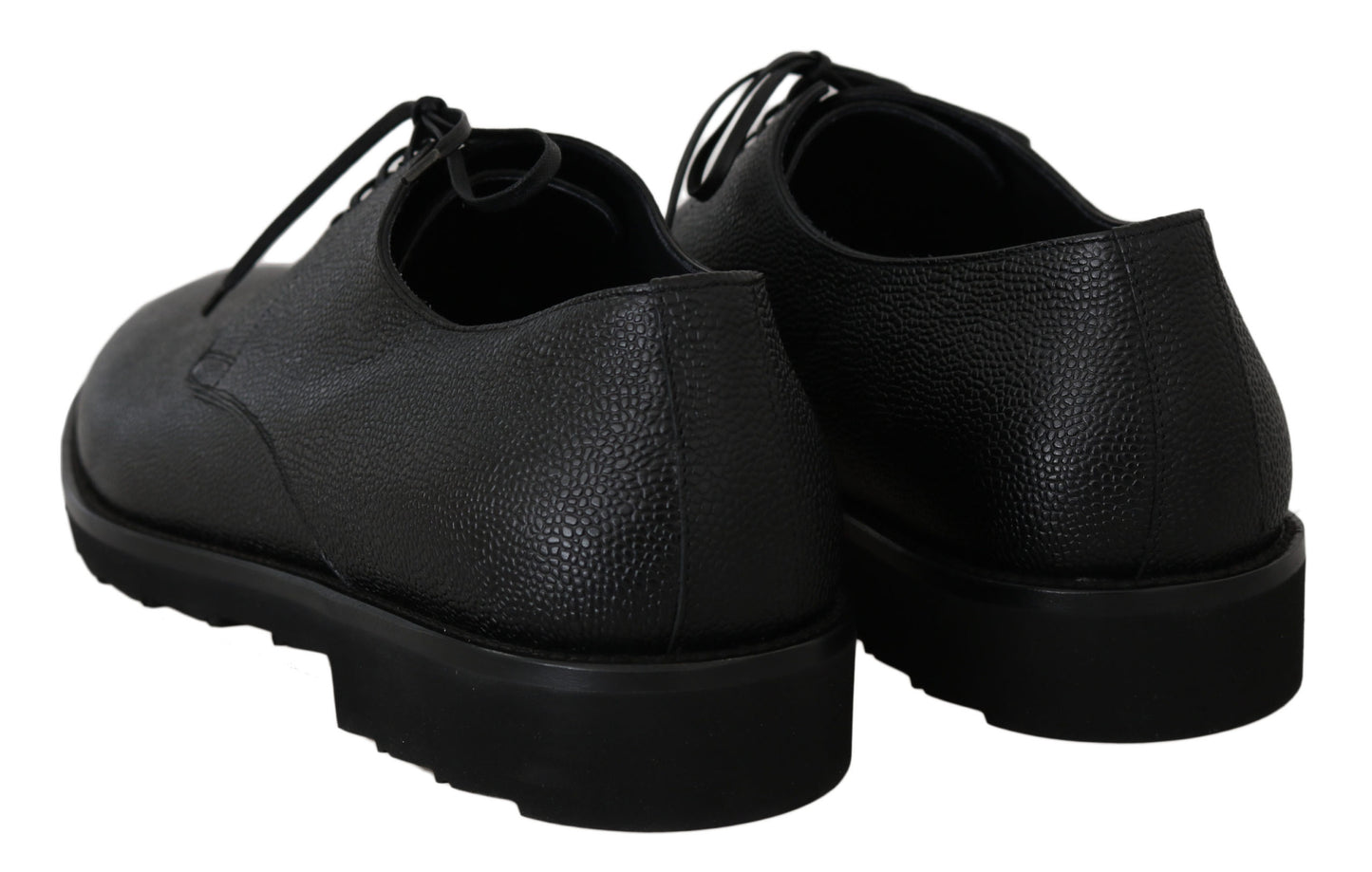 Schwarzes Leder Derby Kleid Formelle Schuhe