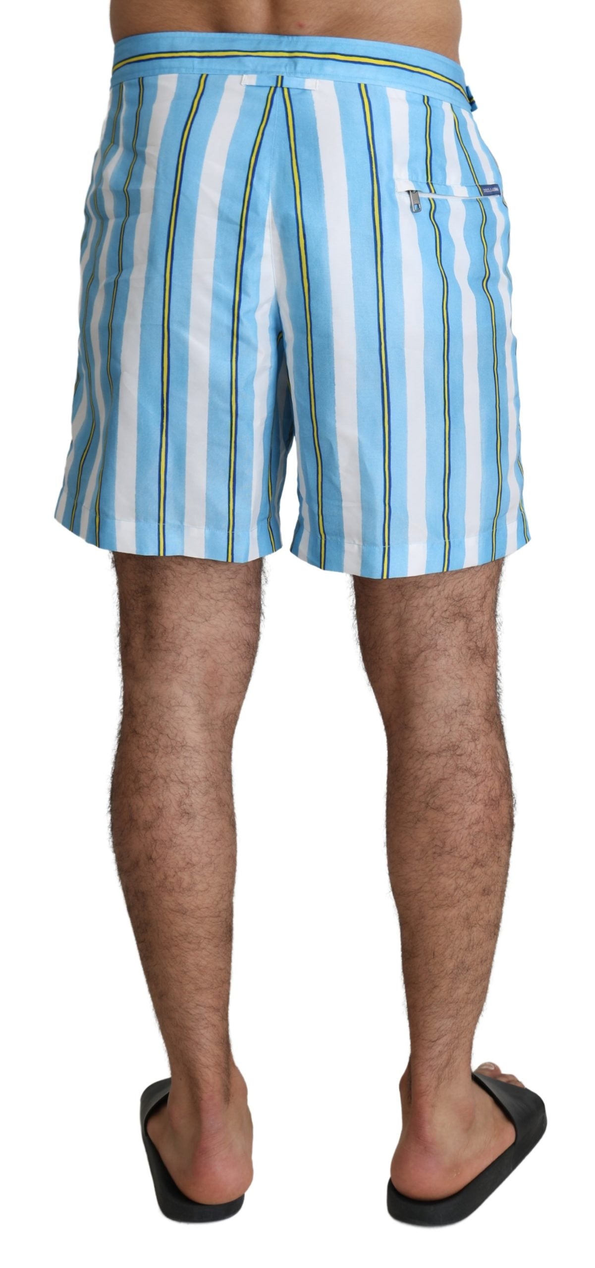 Blau gestreifte Beachwear Herren Badeshorts