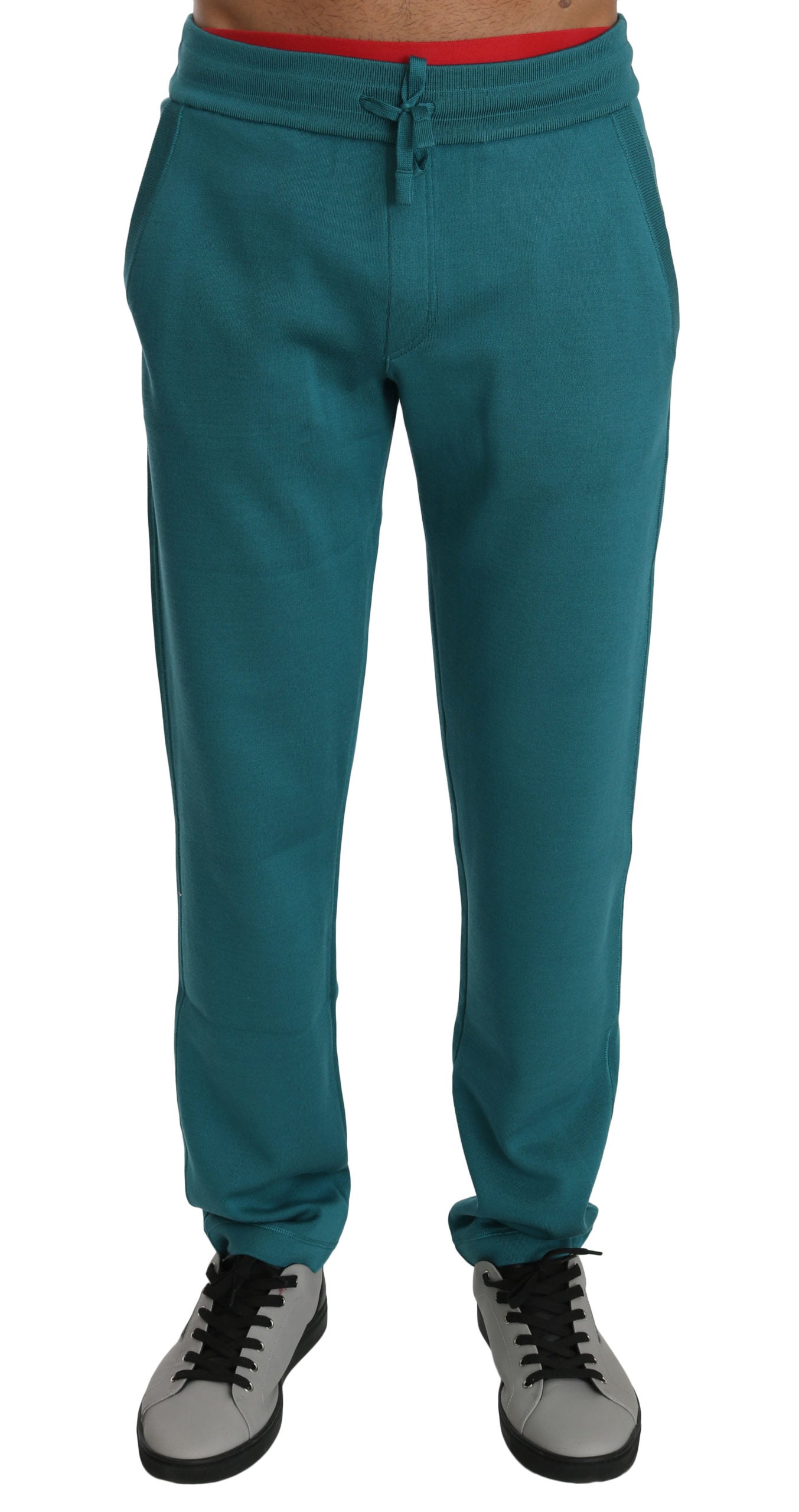 Seidenblaue Sweatpants Hose Sport Herrenhose