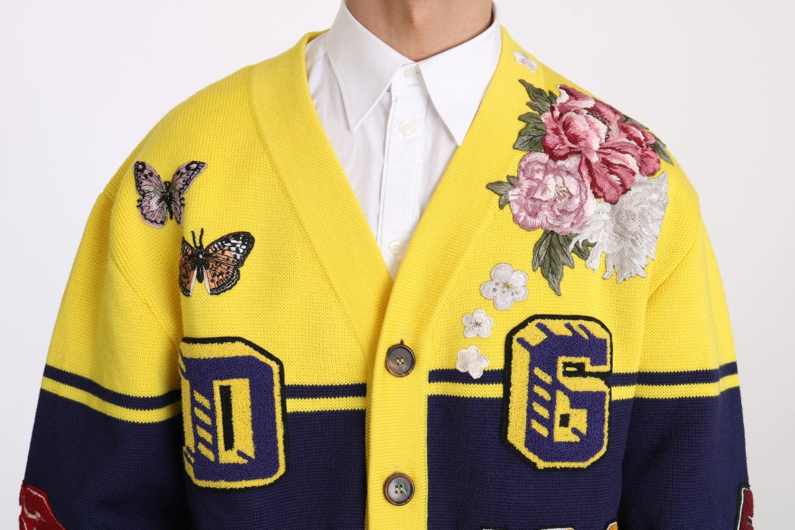 Strickjacke aus Wolle mit Varsity-Knöpfen