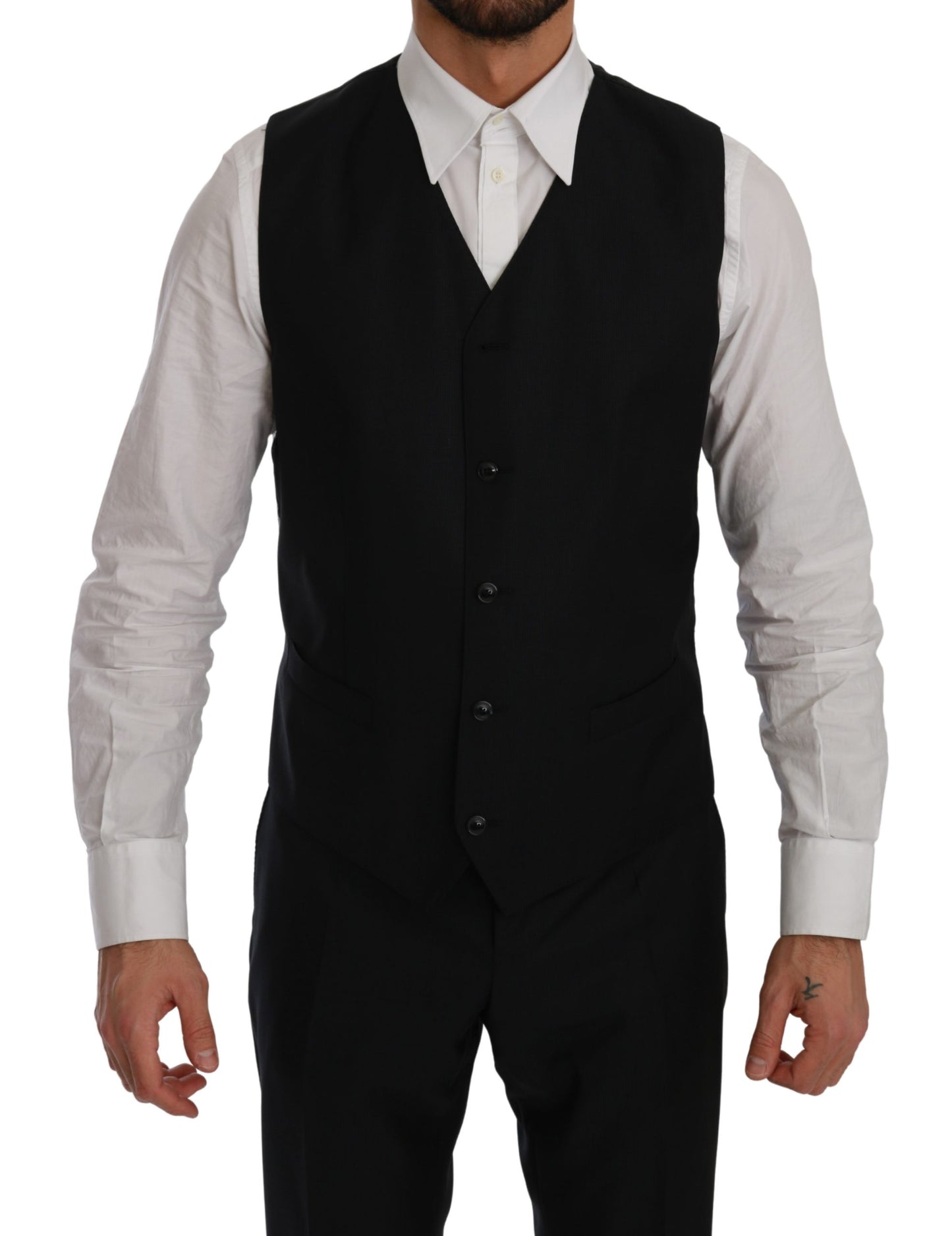 Blauer doppelreihiger 3-teiliger MARTINI Anzug