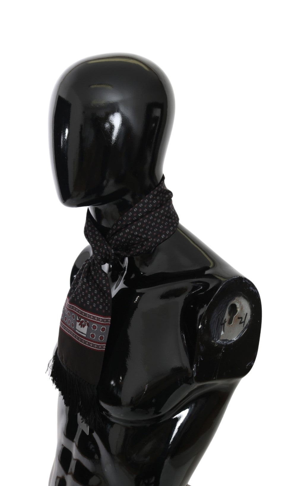 Brauner Barock Fransen Wickelschal Seidenschal