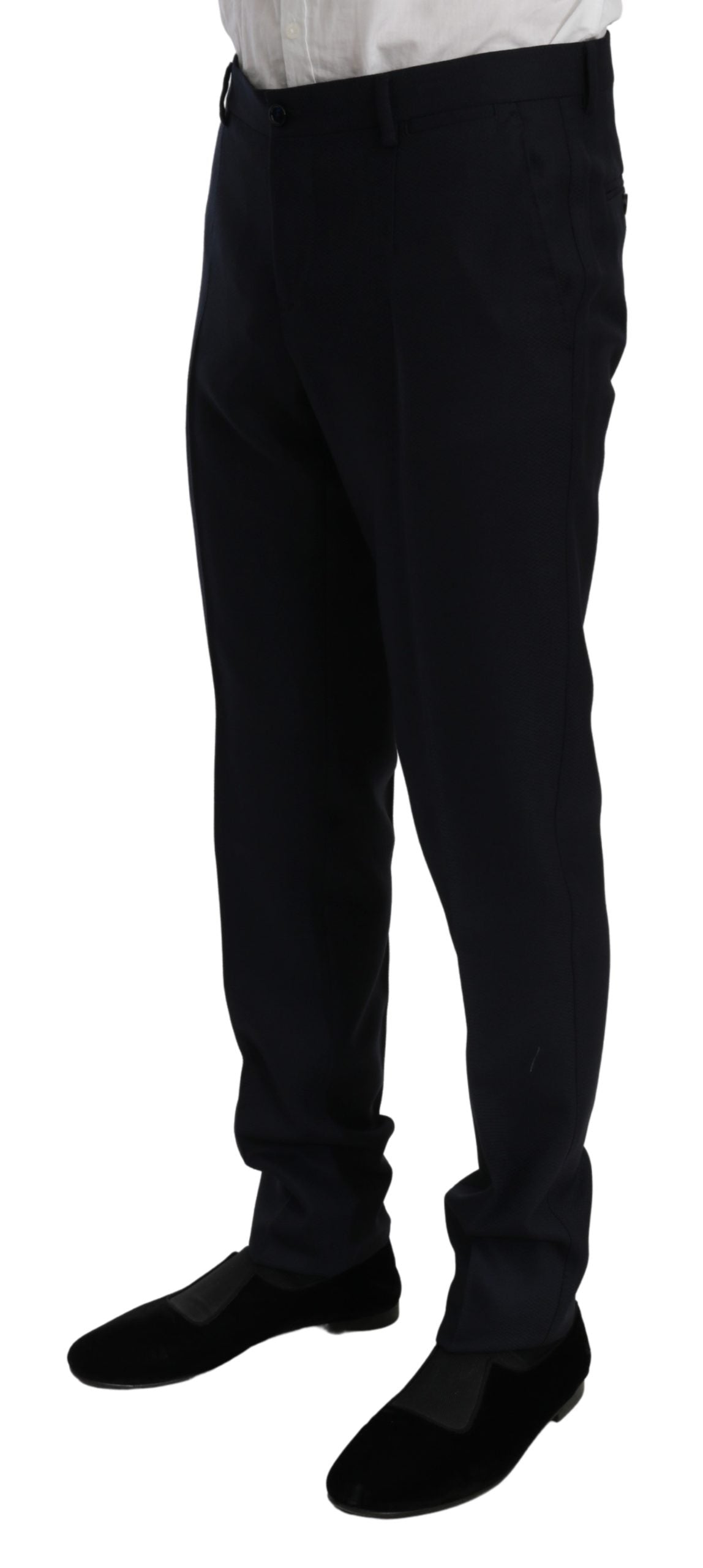 Blauer Slim Fit 2 Stück Wolle MARTINI Anzug