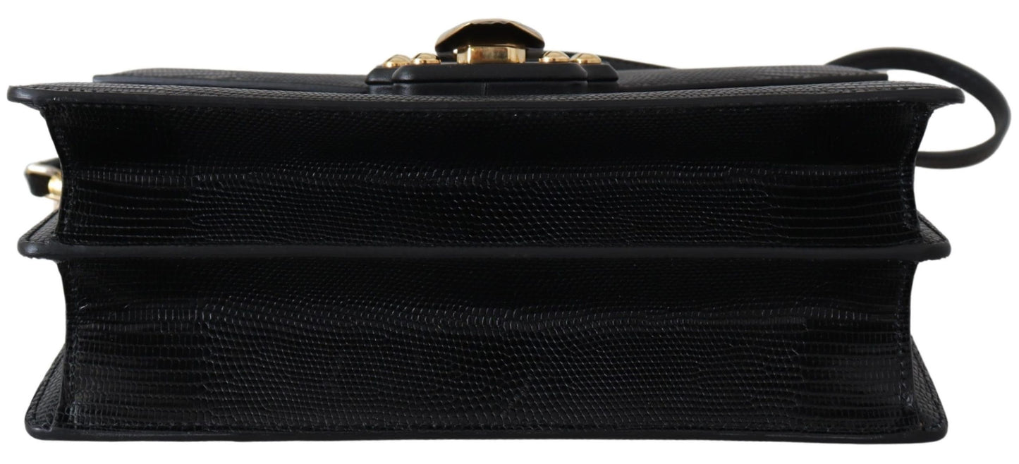 Schwarzes Leder LUCIA Hand Shoulder Messenger Purse