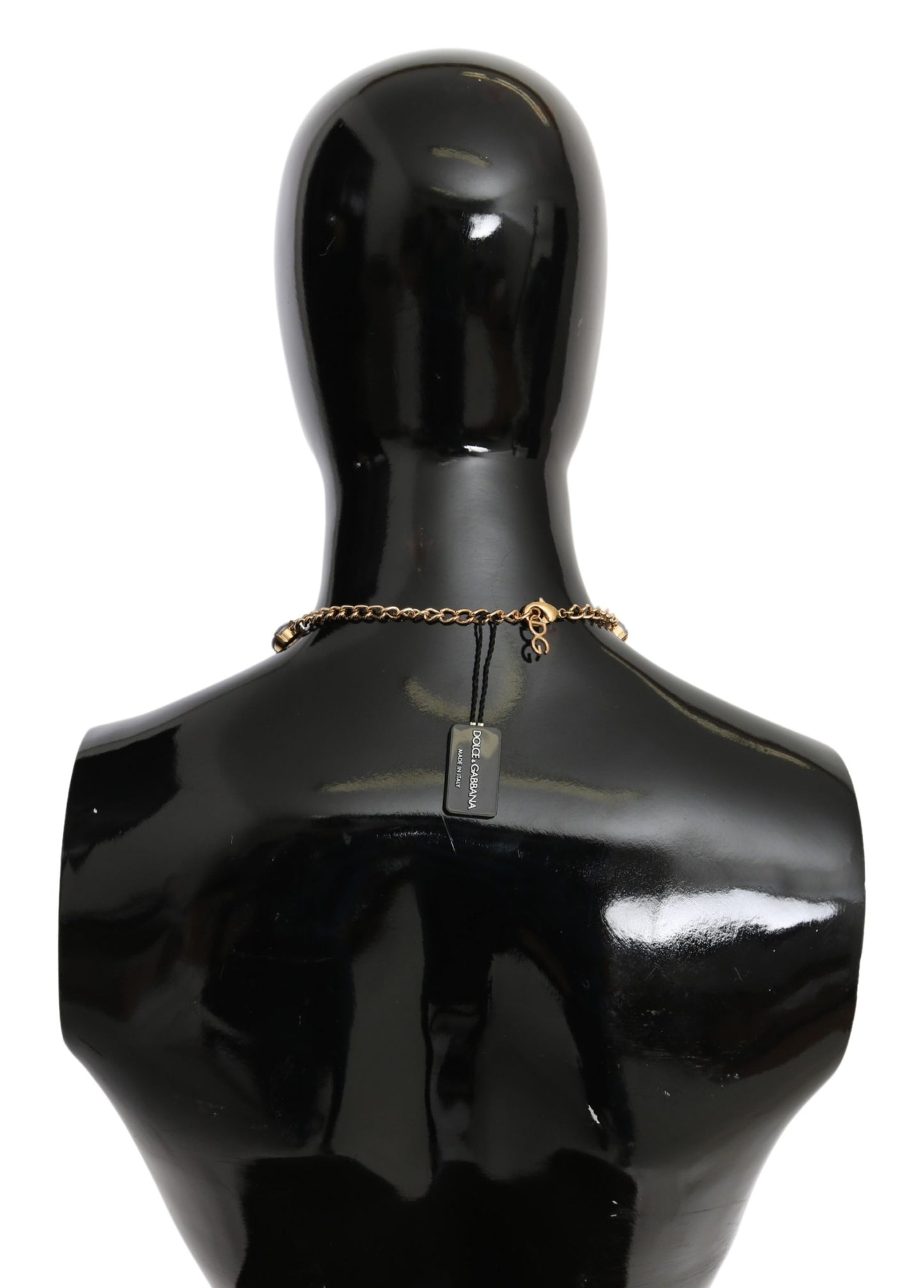 Blauer Blumen-Kristall-Charme Goldkette Grüne Halskette