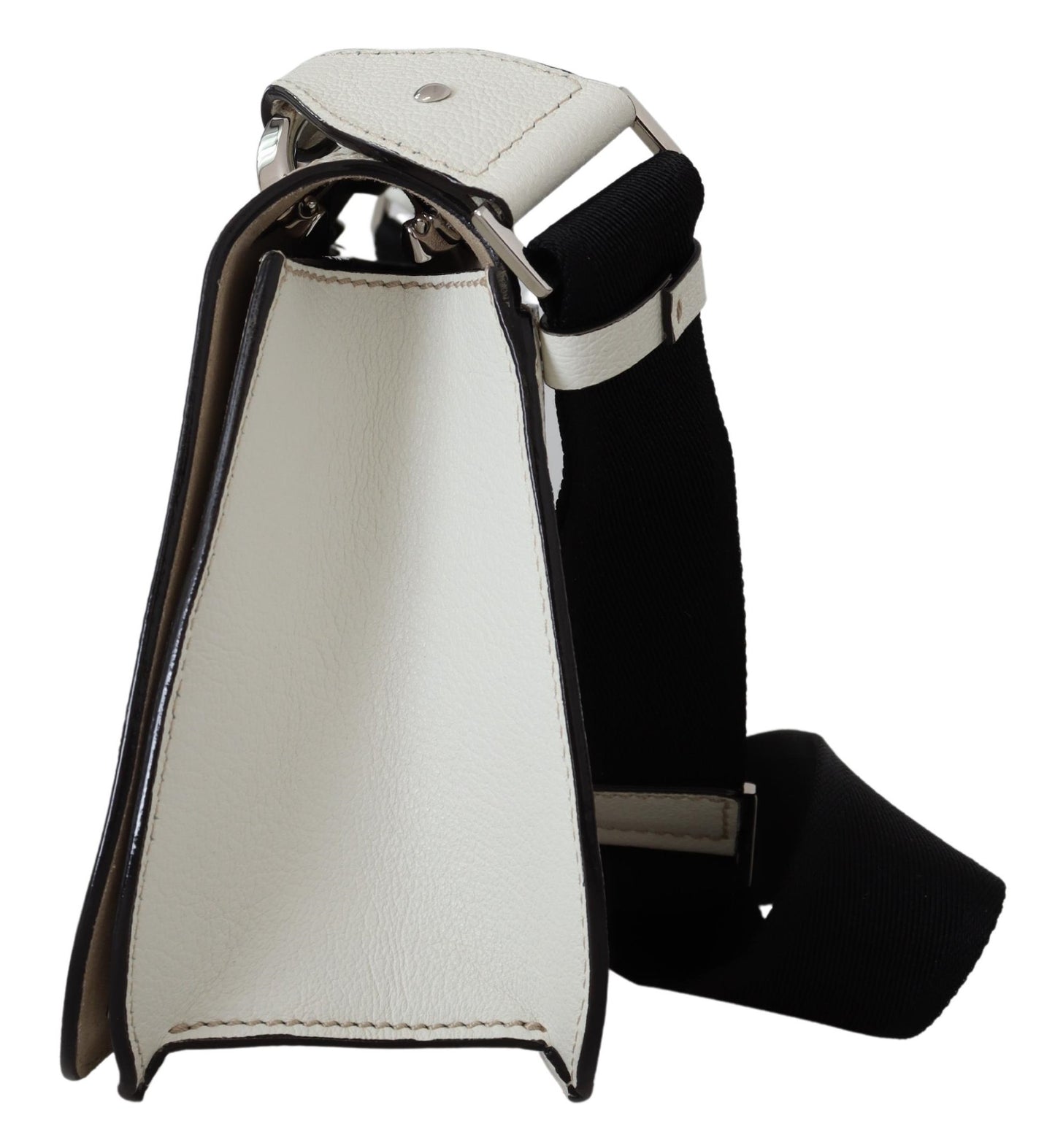 Weißes weiches genarbtes Leder Varenne Kdy Umhängetasche