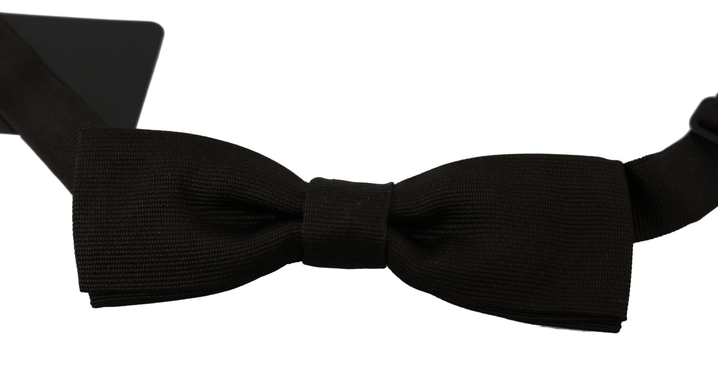 Dunkelbraune Seidenfliege für Männer mit verstellbarem Hals