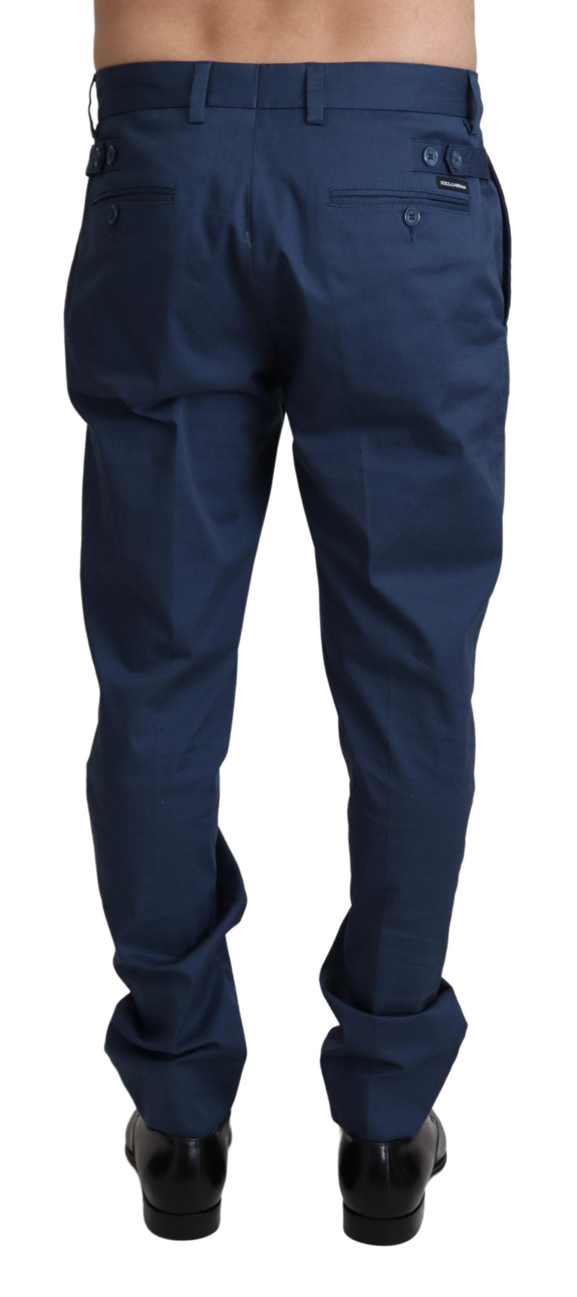 Blaue Baumwoll-Stretch-Skinny-Hosen für Männer