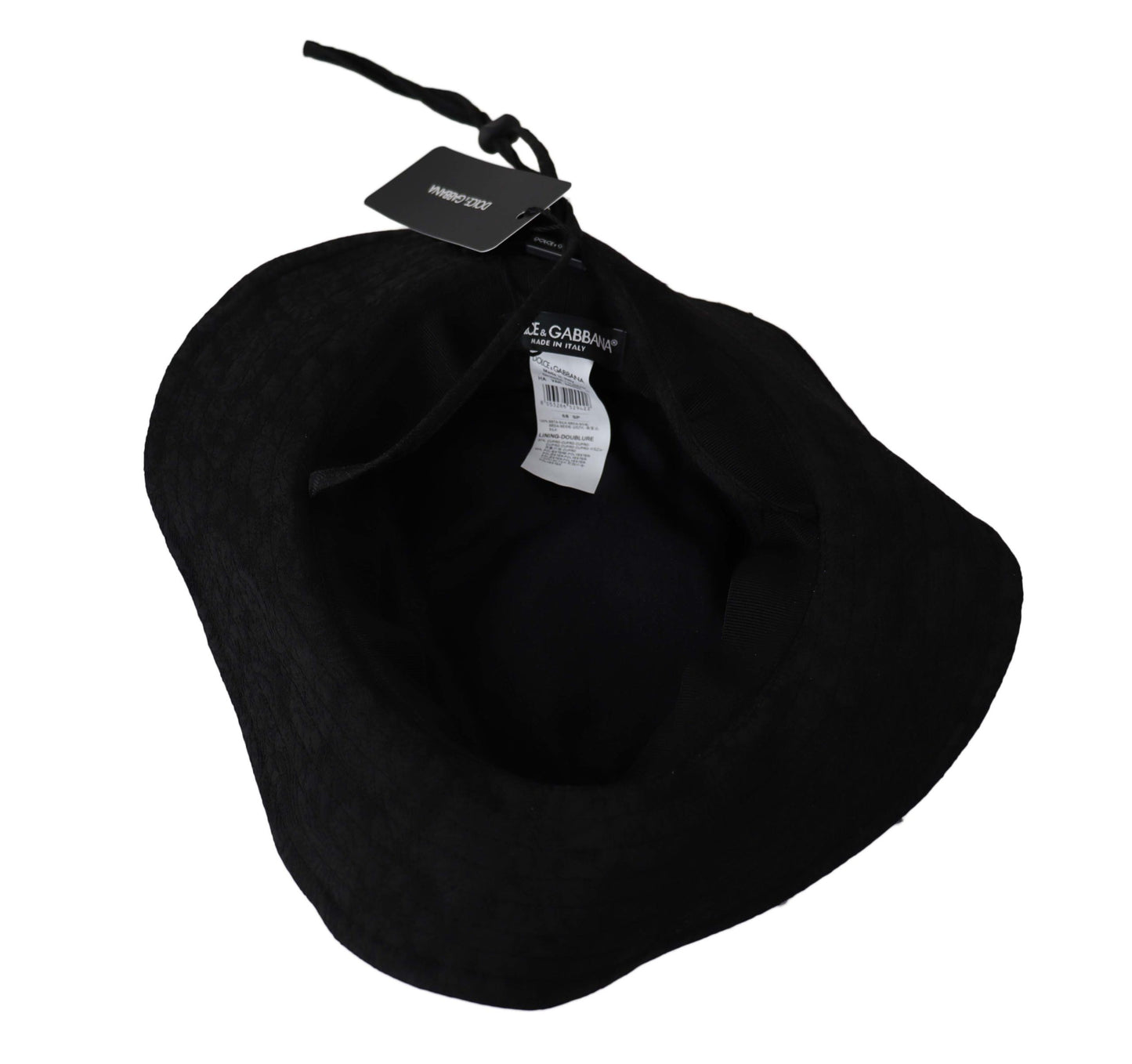 Schwarzes Blumenmuster Boonie 100% Seide Hut