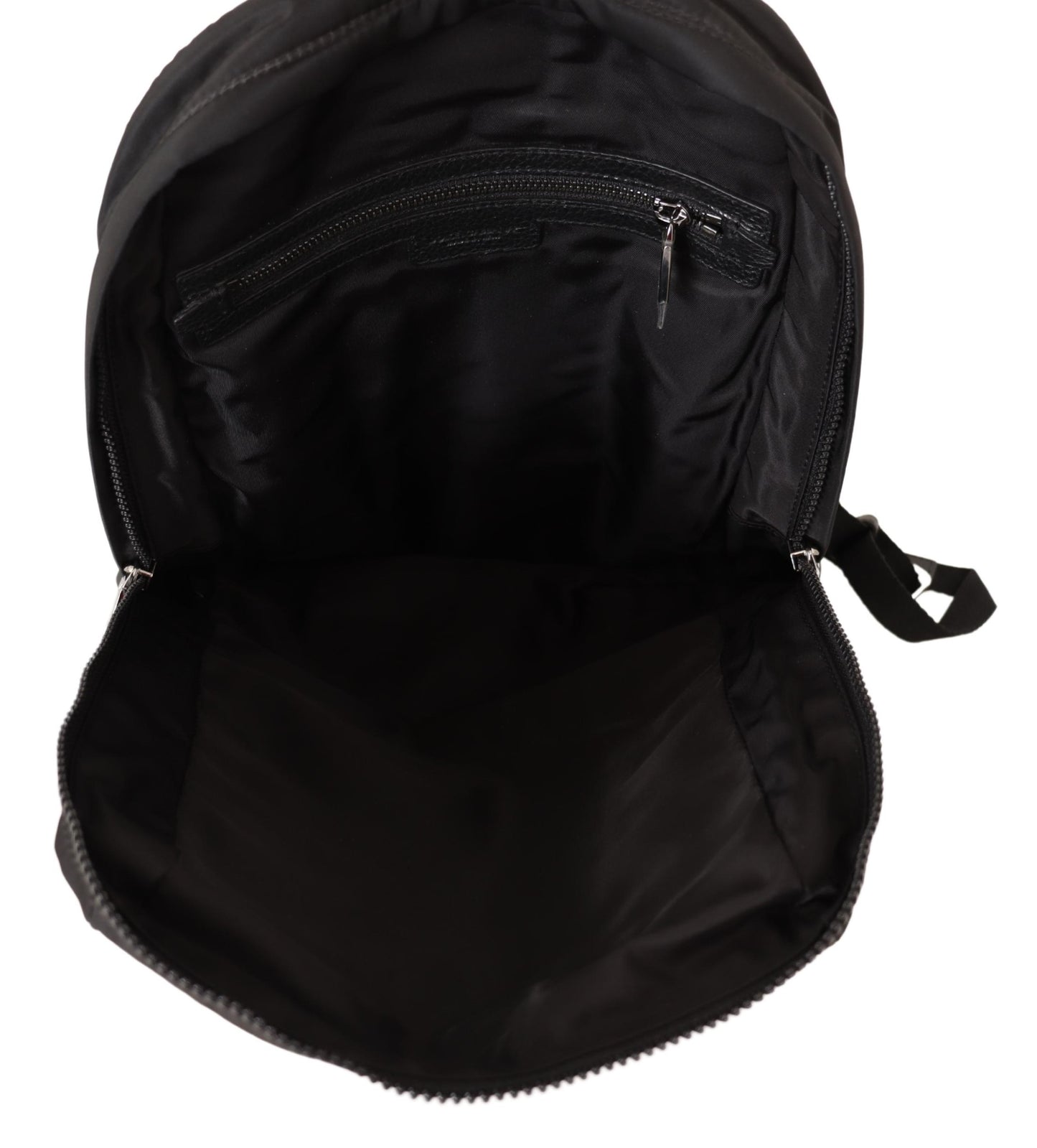 Schwarzer Nylon DG Patch Reise Schulrucksack Tasche