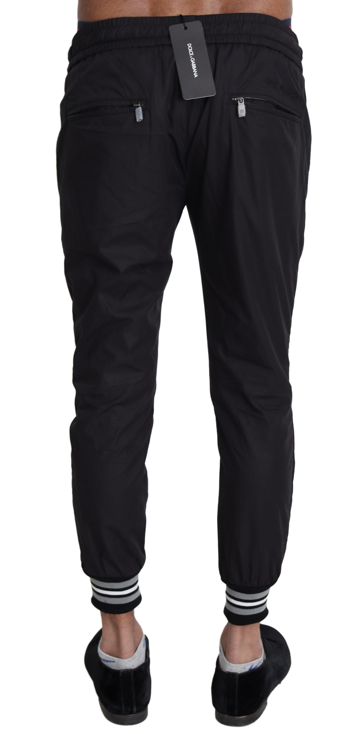 Schwarzer Herren Sport Trainingsanzug Sweatpants Hosen
