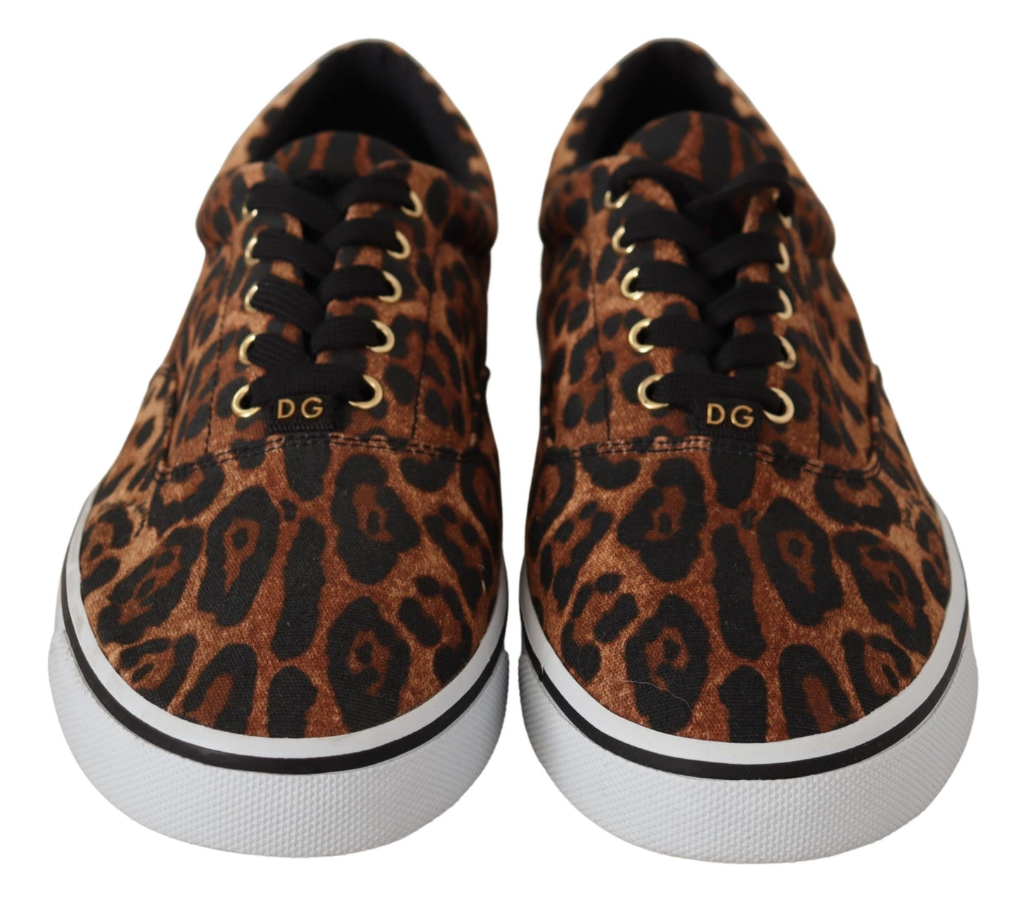Braun Leopard Print Low Top Sneakers Schuhe