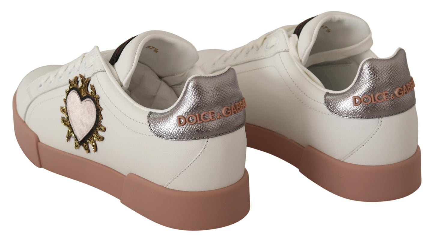 Weiß Love Patch Portofino Turnschuhe Schuhe