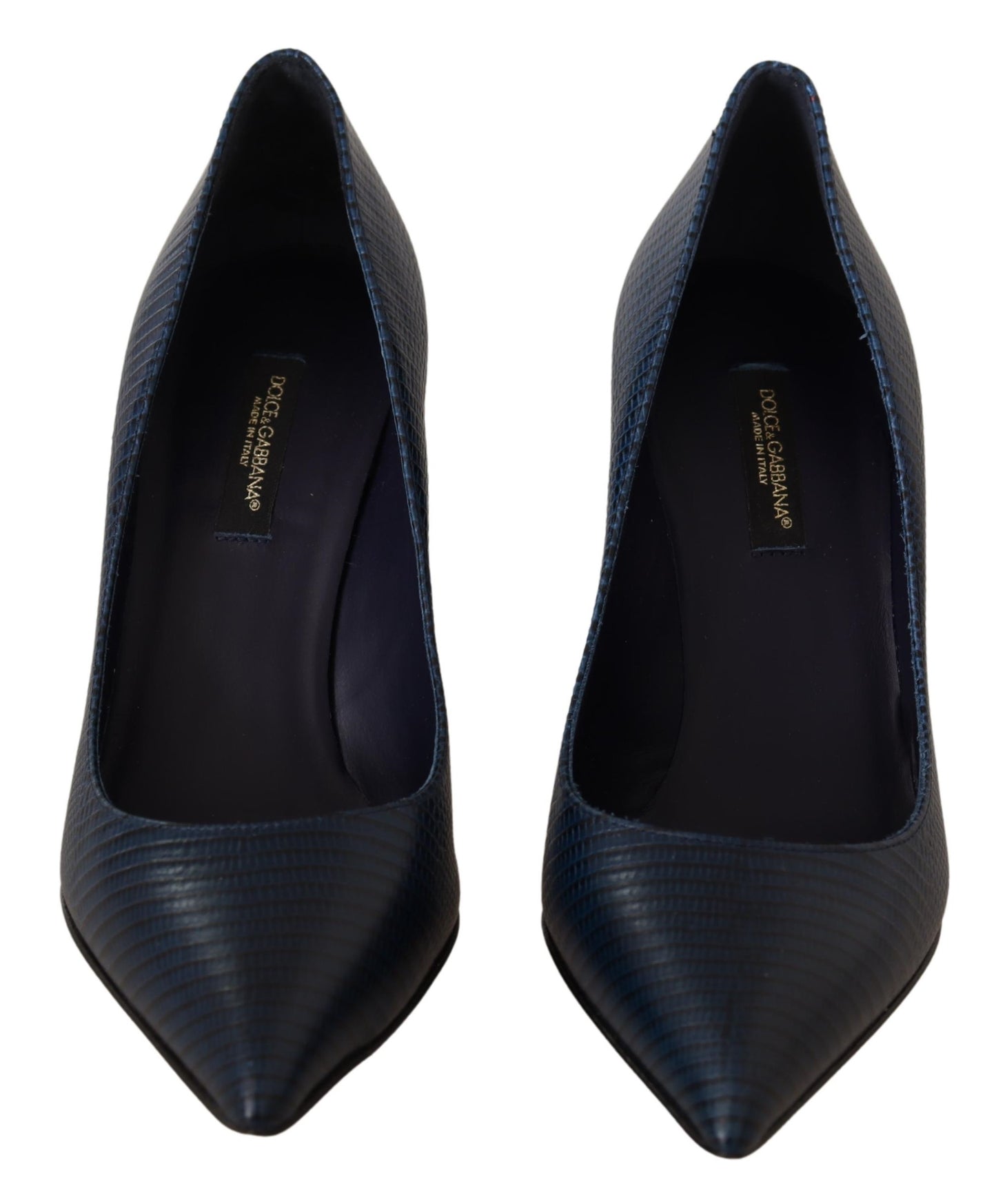 Blaue Leder Klassische Absätze Pumps Schuhe