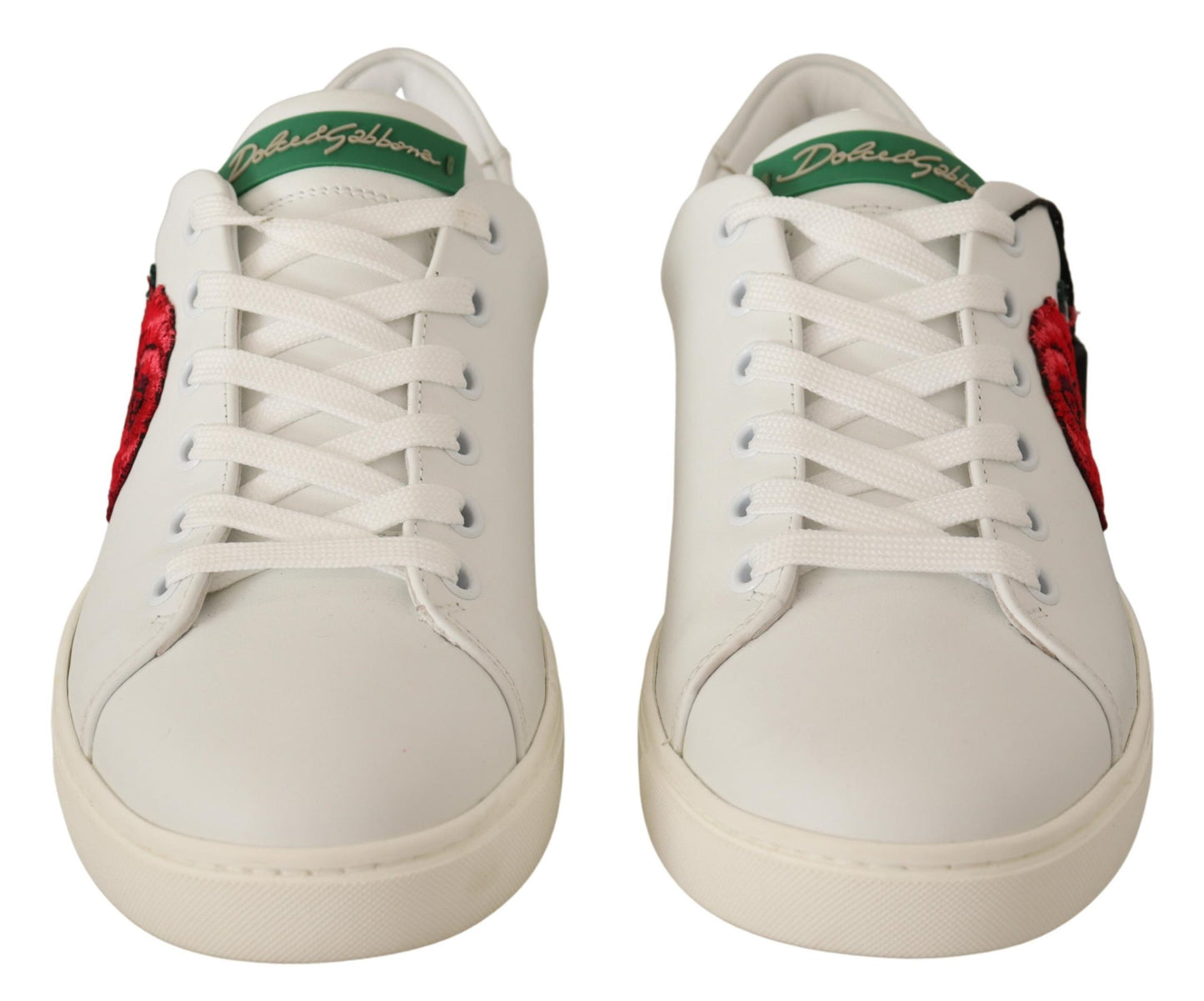 Weiß Leder Roses Portofino Damen Turnschuhe Schuhe