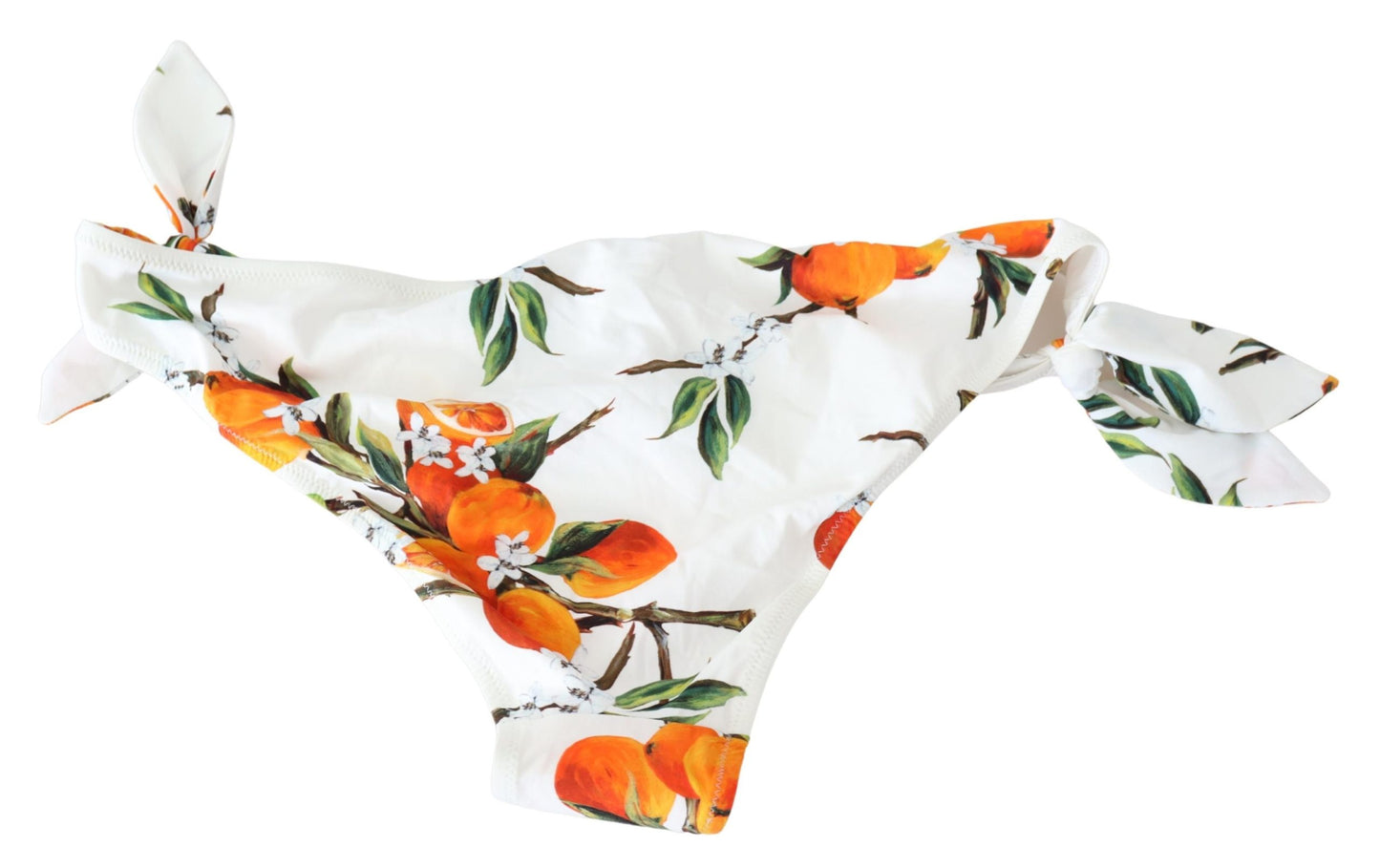 Bikini-Unterteil Weiß Orange Print Badeanzug Beachwear