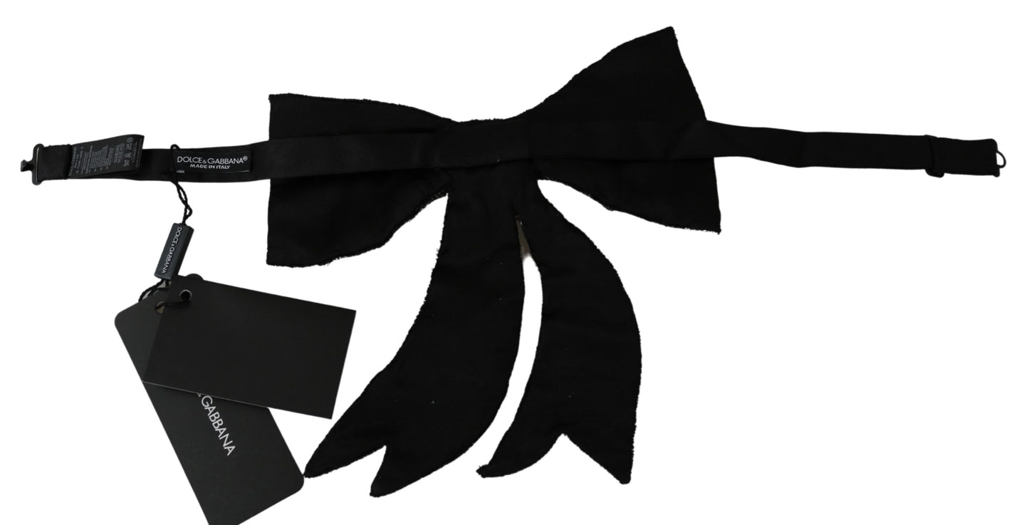 Silberfarbene 100% Seide Crystal verschönert Frauen Fliege