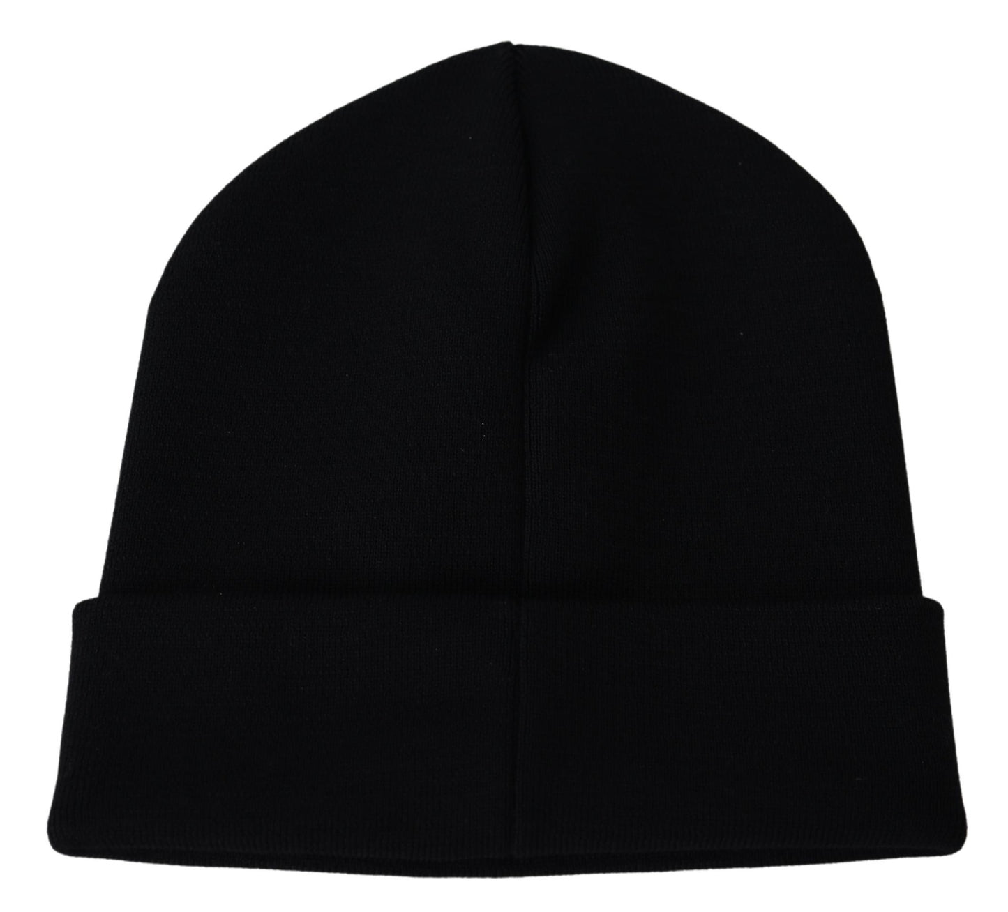 Schwarze Wolle Unisex Winter Warm Beanie Hut
