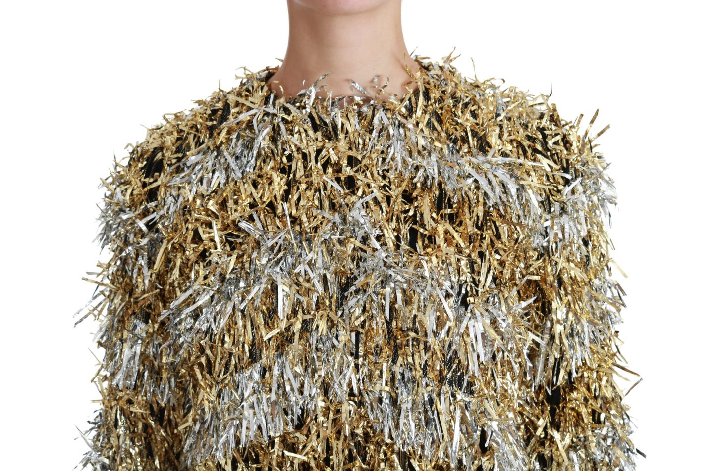 Silberne Strickjacke Blazermantel Gold Jacke