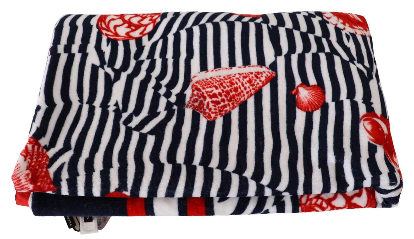 Blau Rot Muschel Strandtuch Cover Strandtuch