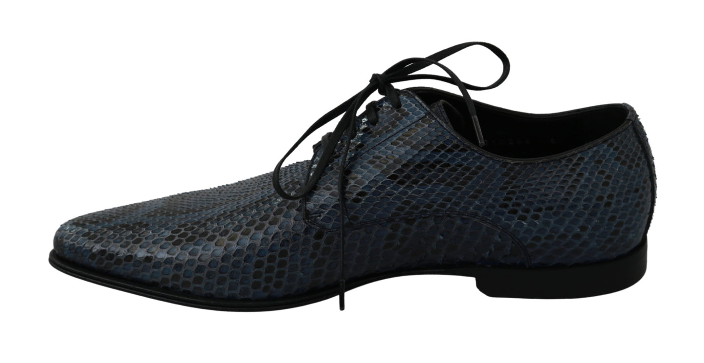 Blaue Pythonleder-Schlangenhaut-Schuhe