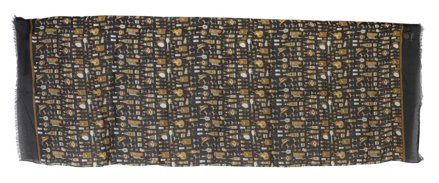 Blauer Modal-Kaschmir-Cocktail-Schal für Herren