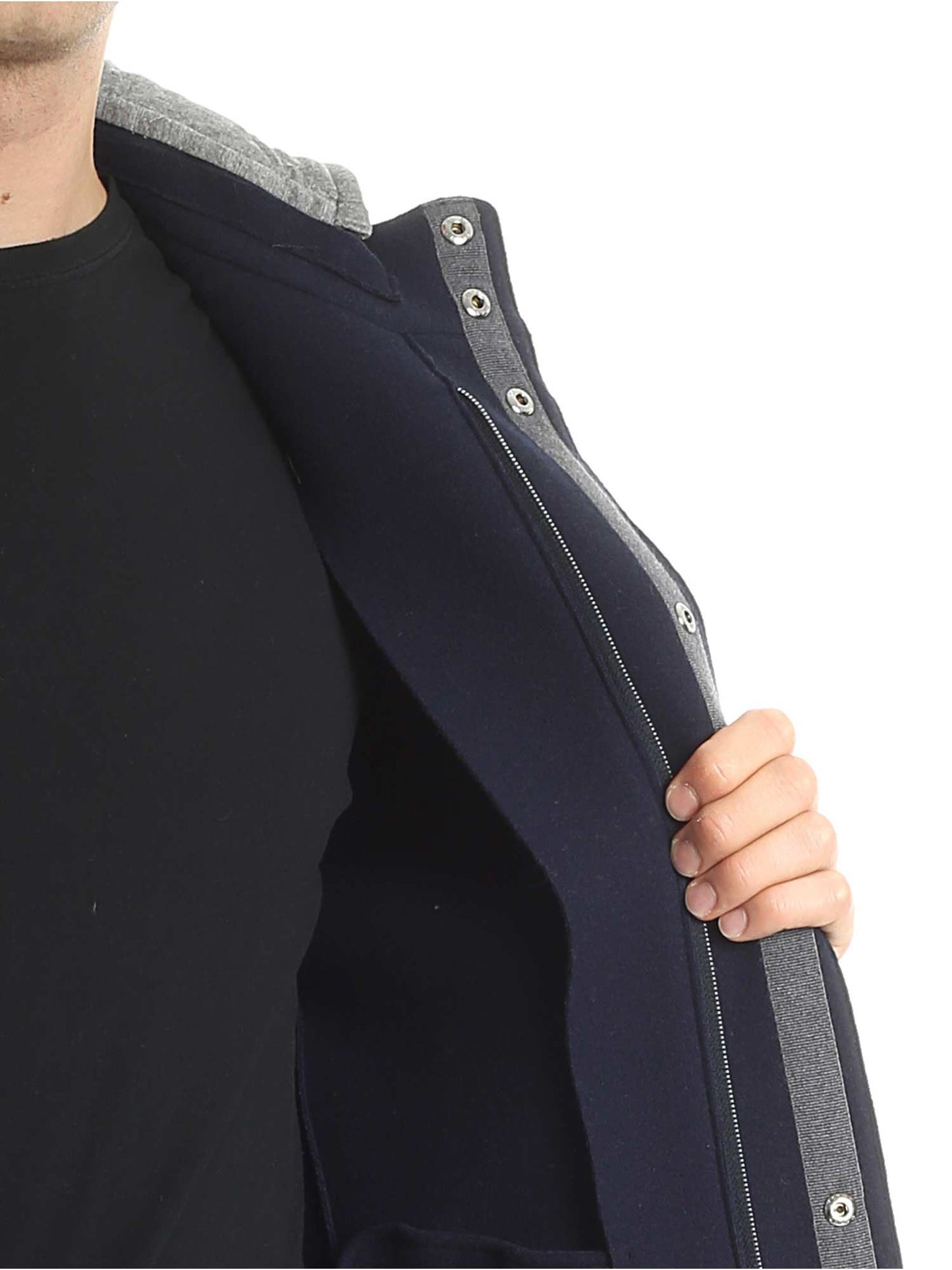 Blaue Wolljacke Mantel