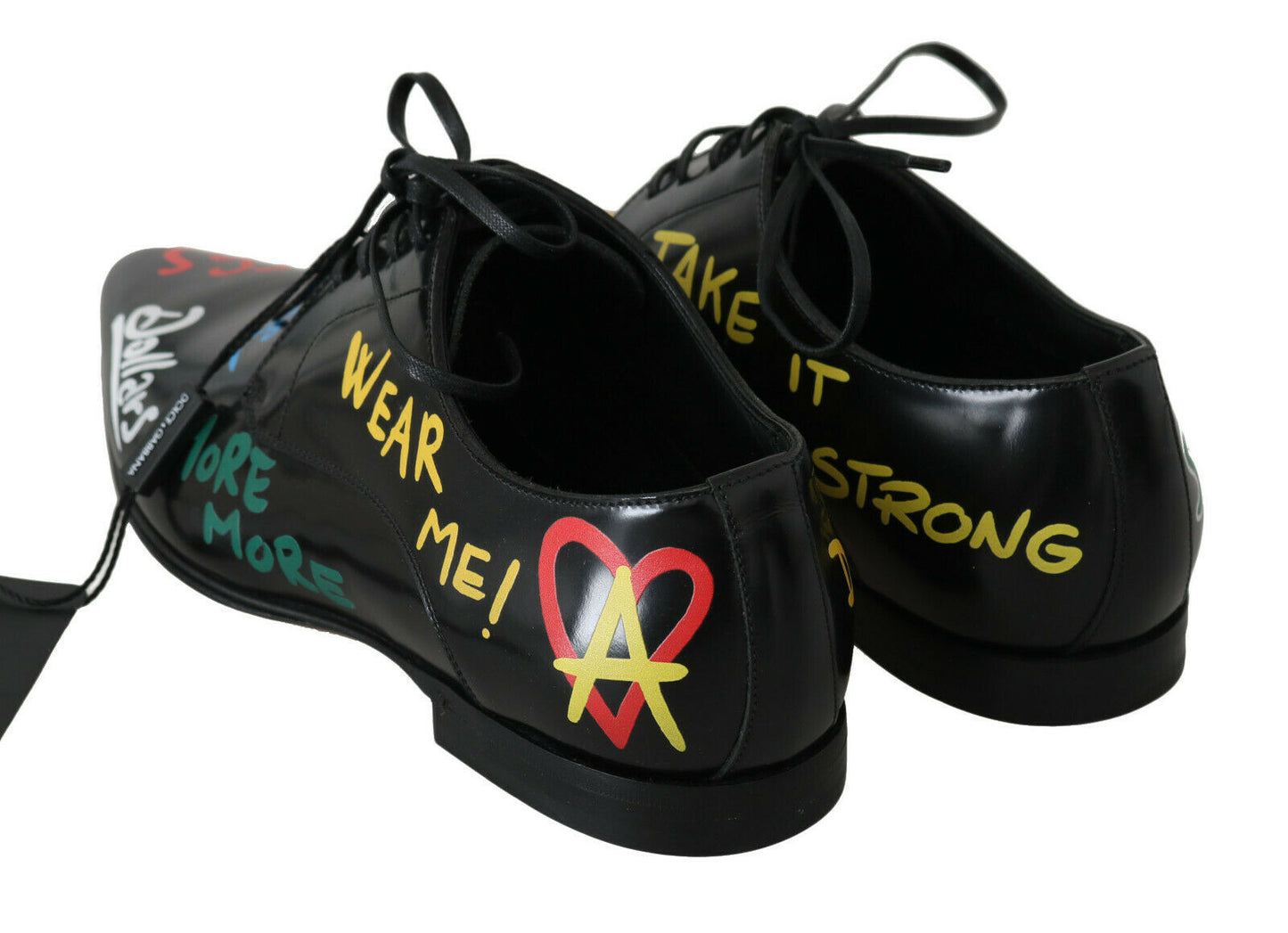 Schwarzes Leder James Bond Handbemalte Schuhe