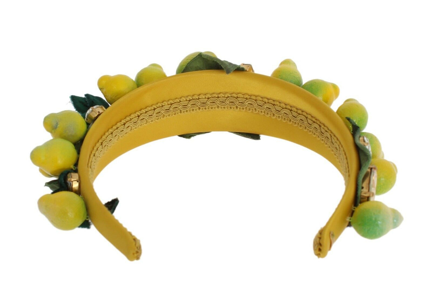 Yellow Sicily Lemon Crystal Floral Diadem Stirnband