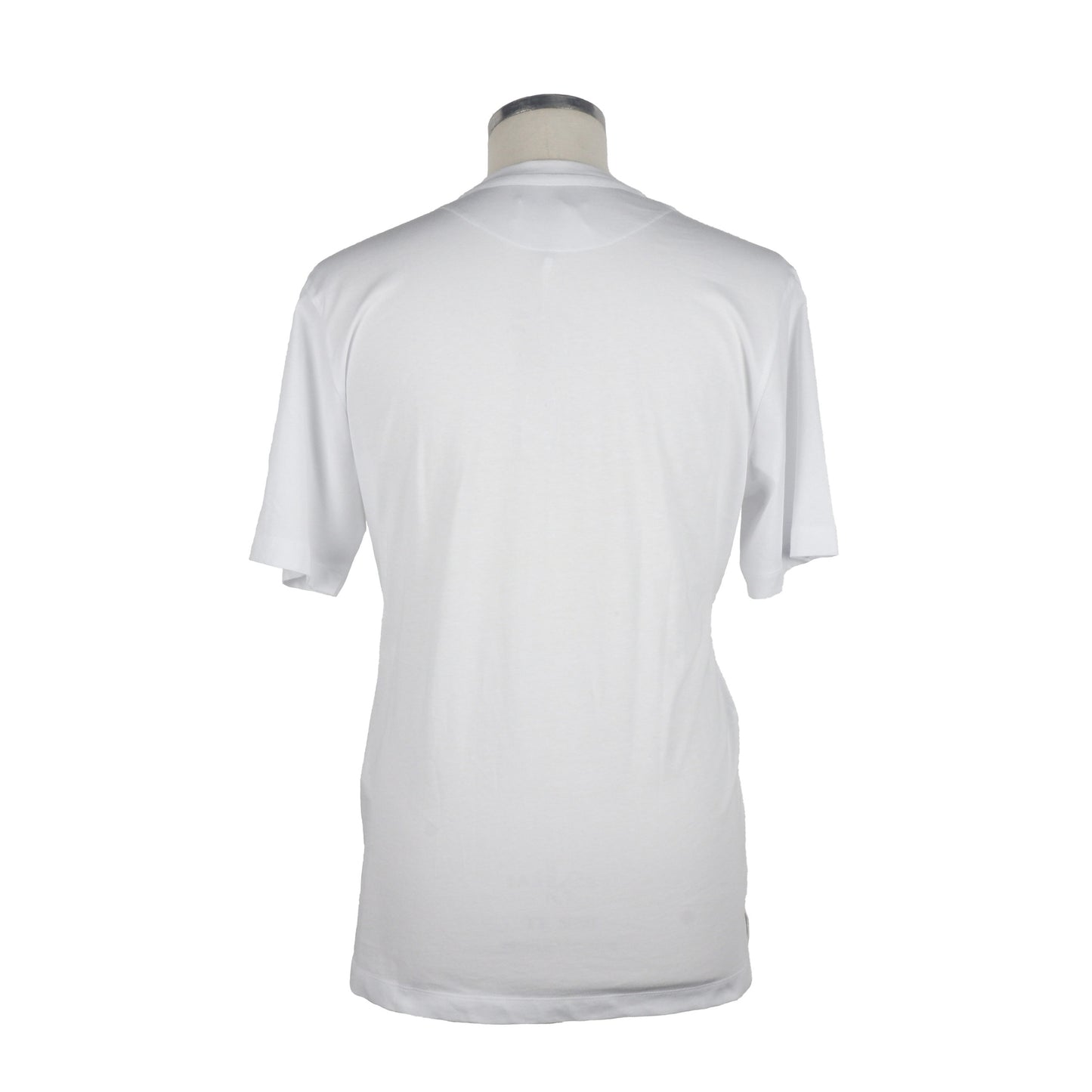 Weißes Baumwoll-T-Shirt mit kurzen Ärmeln